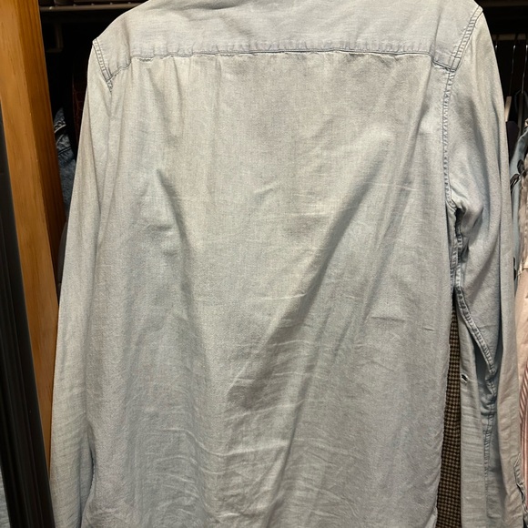 APC Distressed Blue button down - Picture 3 of 3